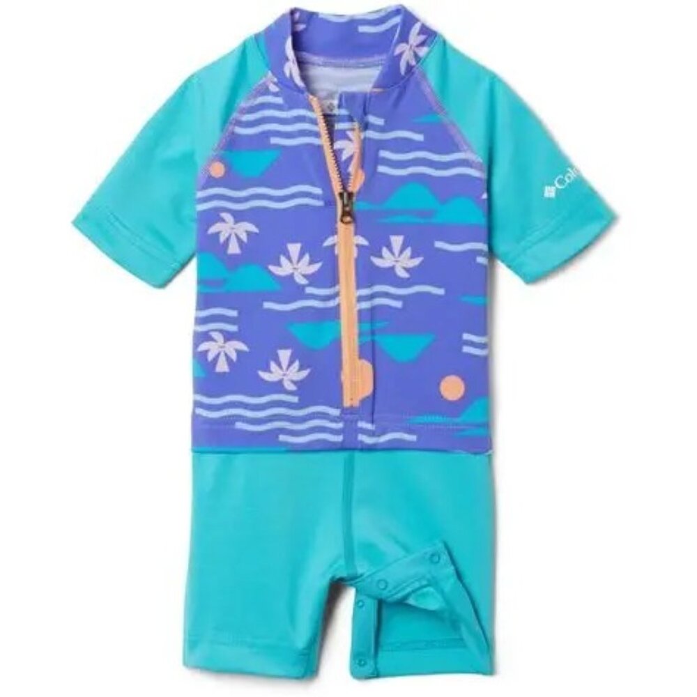 NWT Columbia Youth Sandy Shores Sunguard Suit- Paisley Purple